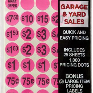 Garage Sale Price Tags