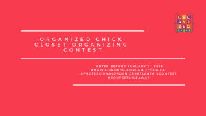 CLOSET ORGANIZING CONTEST