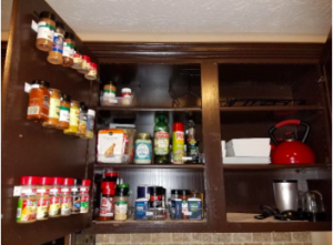 Organized cupboard