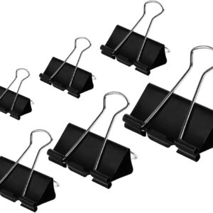 Assorted Black Binder Clips