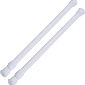 2 Pcs -Tension Rod 16’ to 28” White