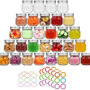 30 Pack Small Mason Jar 8oz with lids